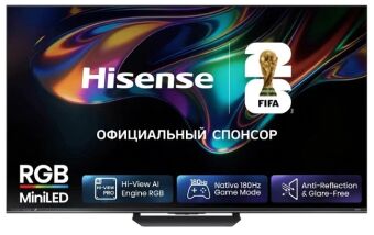 ��������� Hisense 55" 55UR8S ������ RGB Mini LED 4K UHD 180Hz Smart TV