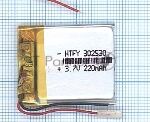 ����������� Li-Pol (�������) 3x25x30�� 2pin 3.7V/220mAh