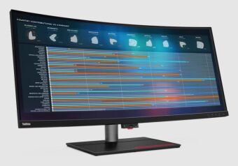  Lenovo 39,7" P40w-20 2500R, 21:9, IPS, 5K2K UW, 4ms, 300cd, 75Hz, HDMI, DP, 2xThunderbolt, USB, USB-C, LAN, HAS