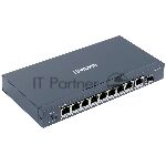 ���������� HiWatch DS-S1008GP, 8?1 ����/� PoE + 1?1 ����/� + 1?1 ����/� SFP, �������������