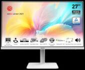 ������� MSI 27" Modern MD272QXPW, 16:9, IPS, QHD, 4ms, 400cd, 100Hz, HDMI, DP, USB, USB-C, SPK, HAS