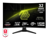 Монитор MSI 31,5" MAG 325CQF 1000R, 16:9, VA, QHD, 0,5ms, 300cd, 180Hz, HDMI, DP, USB-C