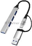 USB-������������ Digma DHUB-4USB-AC-3.0, USB-C + USB-A, USB 3.0 4�����, USB