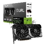 ���������� ASUS GeForce RTX 5060 Ti Dual OC , NVIDIA RTX 5060 Ti, 16 �� GDDR7, 128 ���, PCI-e 5.0, 1xHDMI, 3xDP, 2632 ���