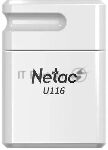 ������ USB Netac U116 mini (NT03U116N-016G-32WH), 16Gb, USB 3.2, R/W 90/30, �����