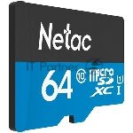 ���� ����� microSDHC 64Gb Netac P500 NT02P500STN-064G-S (��� SD ��������) 80Mb/s