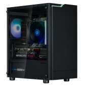 Корпус MINITOWER mATX Mini-ITX W/PSU до 8xFan(1x120mm ARGB предустановлено) черный с окном T4 Plus Zalman