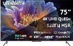 ��������� Skyworth 75" 75Q66H ������ ����������� QLED 4K UHD 60Hz Smart TV Google TV 2GB/16GB