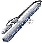 USB-������������ Digma DHUB-7USB-AC-3.0, USB-C + USB-A, USB 3.0 7 ������, USB