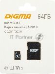���� ����� microSDXC 64Gb Class10 Digma CARD10 + adapter
