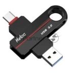 ������ USB Netac US18 (NT03US18C-064G-32BK), 64Gb, USB 3.2/TypeC, R/W 200/100, ������/�������