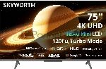 ��������� Skyworth 75" 75X66H ������/����� Mini-LED UHD 120Hz Smart TV Google TV 2GB/32GB