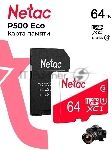���� ����� Netac P500 ECO 64Gb MicroSDXC U1/C10 up to 80Mb/s, retail pack with SD Adapter