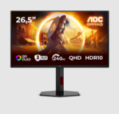 ������� AOC 26,5" Q27G4ZDR, 16:9, QD-OLED, QHD, 0,03ms, 400cd, 240Hz, HDMI, DP, USB, HAS