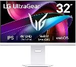 ������� 31.5" LG UltraGear 32G810SA-W IPS 3840x2160, 144 ��, 1 ��, 16:9, 400 ��/�?, 2xHDMI 2.1, DP 1.4, USB-C (65 �� PD), 3.5 Jack, �������� (2x7 ��), DisplayHDR 400, FreeSync Premium, G-Sync Compatible, Smart (webOS, Wi-Fi, BT), �����