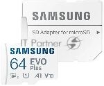 ���� ����� microSD 64Gb SAMSUNG EVO PLUS microSDXC Class 10, UHS-I, (SD �������) 130MB/s