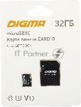���� ����� microSDXC 32Gb Class10 Digma CARD10 + adapter