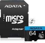 ���� ����� microSD 64Gb ADATA microSDHC Class 10 UHS-I A1 100/25 MB/s (SD �������)