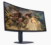 Монитор Dell 34" AW3425DWM 1500R Black, 21:9, VA, UWQHD, 1ms, 400cd, 180Hz, HDMI, DP, USB, HAS