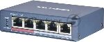 ���������� Hikvision DS-3E0505P-E/M, 4?1 ����/� PoE+ + 1?1 ����/�, �������������