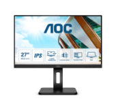 ������� AOC 27" 27P2Q/01, 16:9, IPS, FHD, 4ms, 300cd, 75Hz, VGA, DVI, HDMI, DP, USB, HAS, SPK