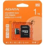 ���� ����� ADATA AUSDX1TUI3V30SA2-RA1, 1Tb microSDXC Class 10 UHS-I U3 V30S A2 100/80 MB/s (SD �������)