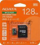 ���� ����� microSD ADATA 128Gb microSDXC Class 10 UHS-I U3 V30 A2 160/140 MB/s (SD �������)