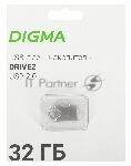 ������ USB Digma DRIVE2 (DGFUM032A20SR), 32Gb, USB 2.0, R/W 20/10, �����������
