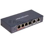 ���������� Hikvision DS-3E0106HP-E, 4?100 ����/� PoE + 2?100 ����/�, �������������